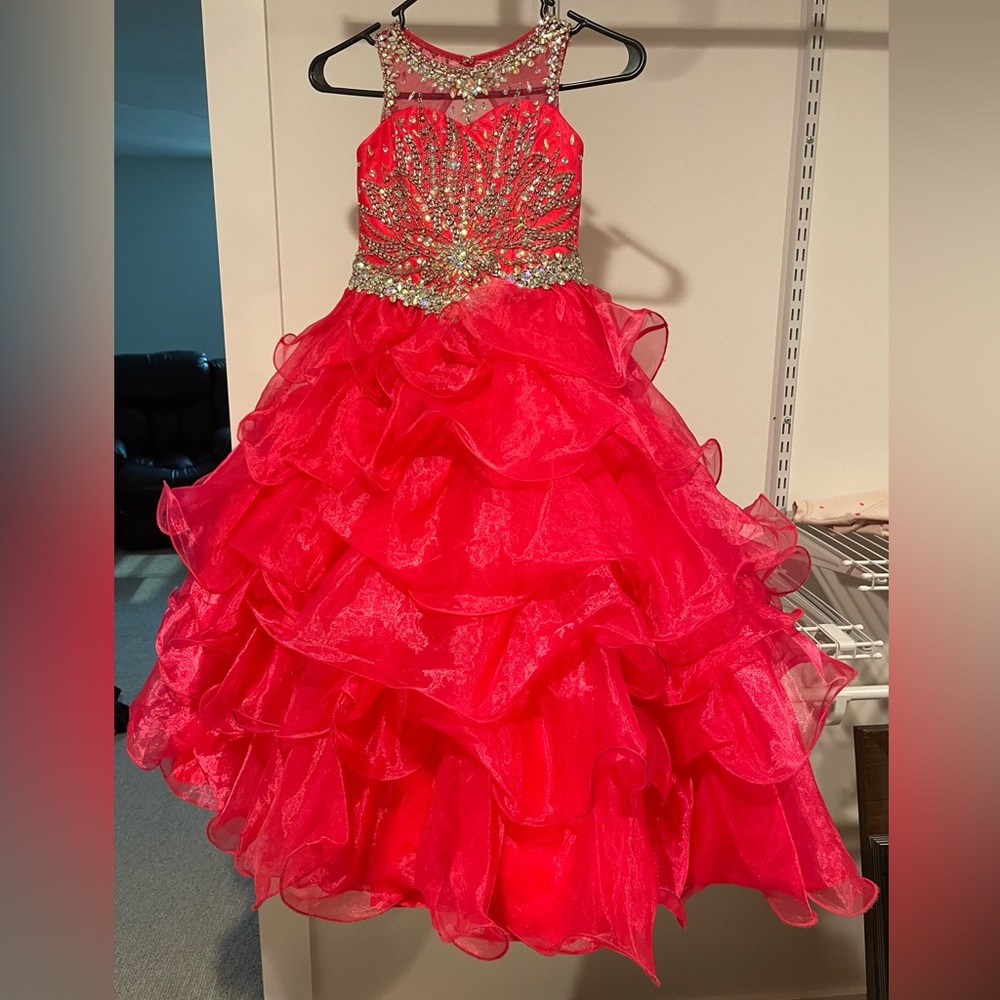Little Rosie Pink Fuchsia Strawberry Pageant dress size 6